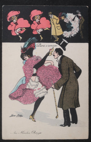c.1910 France  cartes postales 'Paris la Nuit'