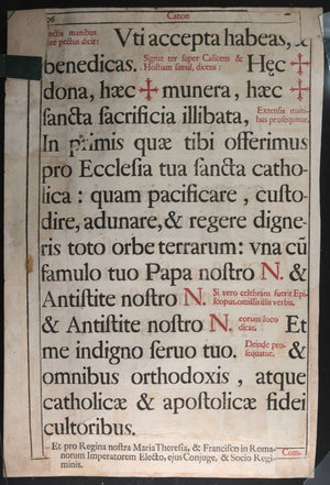 1626 Cologne (Holy Roman Empire) 2 leaves Roman Missal