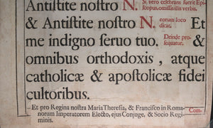 1626 Cologne (Holy Roman Empire) 2 leaves Roman Missal