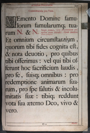 1626 Cologne (Holy Roman Empire) 2 leaves Roman Missal
