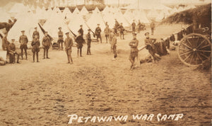 WW1 Canada photo postcard of Petawawa ON military camp