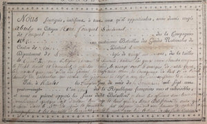 1796 France Révolution Nantes congé absolu 4e bataillon de l’Orne 