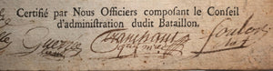 1796 France Révolution Nantes congé absolu 4e bataillon de l’Orne 