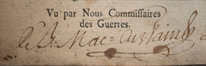 1796 France Révolution Nantes congé absolu 4e bataillon de l’Orne 