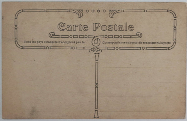 c. 1910 France Paris postcard sight-seeing automobile