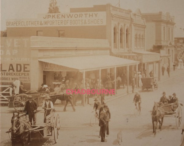 c.1910s Australia photo postcard main street Latrobe (Tasmania)