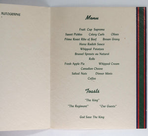 1941 WW2 Canada Toronto Annual Dinner Queen’s York Rangers