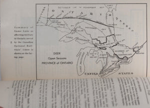 c. 1950 Canada CNR guide to Hunting, Fishing and Canoe Trip