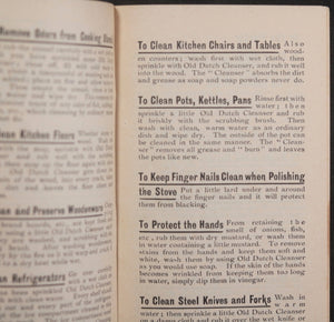 c. 1910 Canada pamphlet Old Dutch Cleanser suggested uses