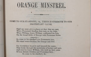1860 Canada political pamphlet “The Canadian Orange Minstrel” McBride
