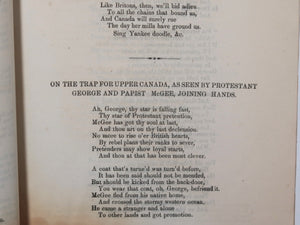 1860 Canada political pamphlet “The Canadian Orange Minstrel” McBride