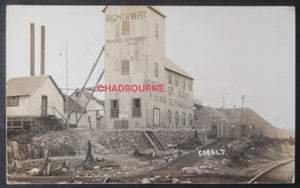1908 Canada photo postcard Right of Way mine, Cobalt Ontario Silver Rush