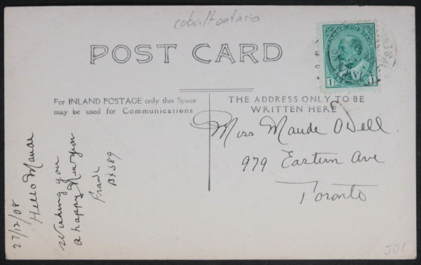 1908 Canada photo postcard Right of Way mine, Cobalt Ontario Silver Rush