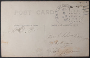 1911 US Guantanamo Bay Naval Station photo postcard baseball sailors 