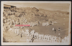 1911 US Guantanamo Bay Naval Station photo postcard baseball sailors 