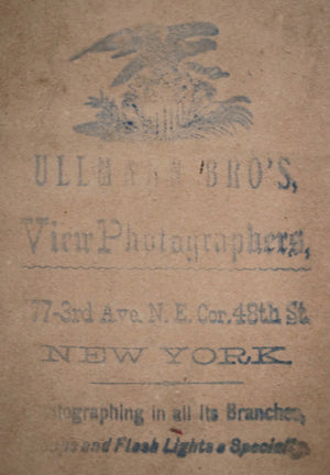 19th USA New York photo of men and horse in front of horse shoer barn
