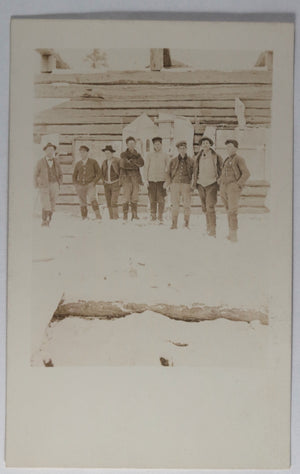 c.1910 Canada Quebec set of 6 RPPC photo postcards hunters at camp