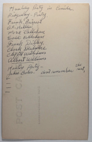 c.1910 Canada Quebec set of 6 RPPC photo postcards hunters at camp