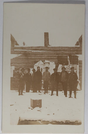 c.1910 Canada Quebec set of 6 RPPC photo postcards hunters at camp