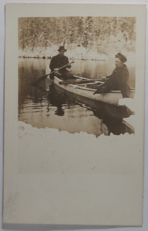 c.1910 Canada Quebec set of 6 RPPC photo postcards hunters at camp