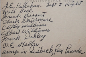 c.1910 Canada Quebec set of 6 RPPC photo postcards hunters at camp