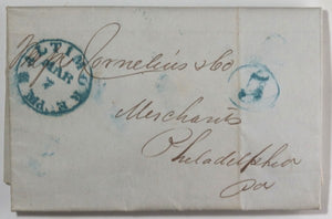 1848 USA letter Baltimore to merchant Cornelius & Co Philadelphia