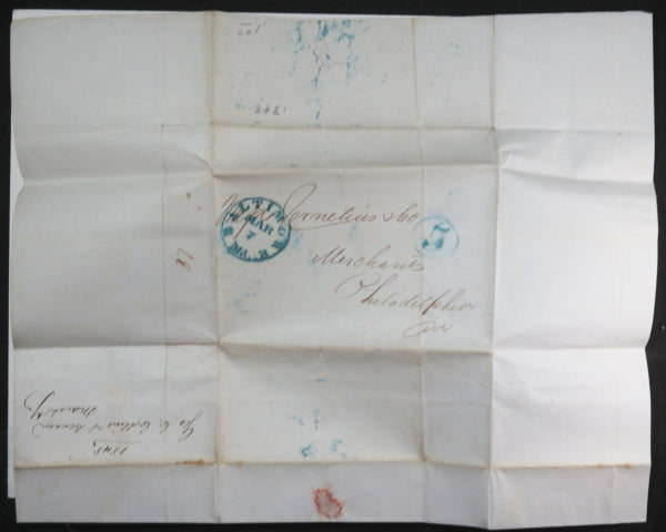 1848 USA letter Baltimore to merchant Cornelius & Co Philadelphia