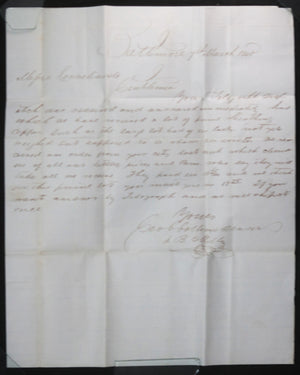 1848 USA letter Baltimore to merchant Cornelius & Co Philadelphia