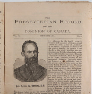 1884 Canada religious pamphlet The Presbyterian Record