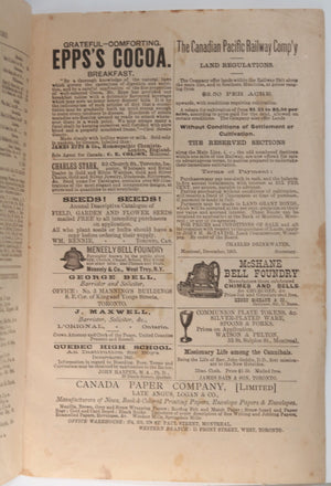 1884 Canada religious pamphlet The Presbyterian Record