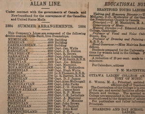 1884 Canada religious pamphlet The Presbyterian Record