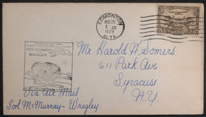1929 Canada two First Flight Covers Wrigley NWT – Fort Mac AB