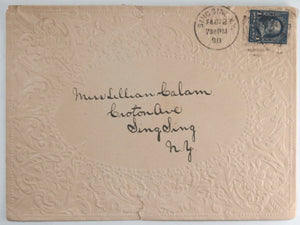 1898 USA Sing Sing NY embossed stationary