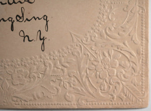 1898 USA Sing Sing NY embossed stationary