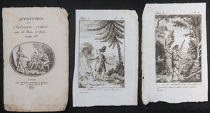 1811 France Paris 18 gravures Robinson Crusoé Tomes 1-4