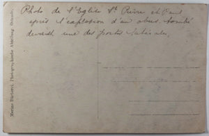 WW1 Ostend Belgium bomb damage St Peter & Paul church