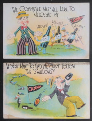 1920-1933 USA  four humoristic Canadian Prohibition postcards