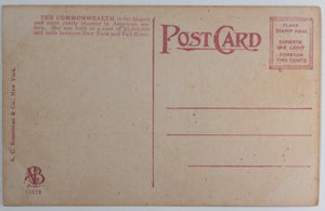 USA postcard USA steamer Commonwealth, Fall River Line (NY-MA)