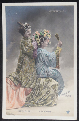 1905 France deux CPA théâtrales de Spendler et Reynalde