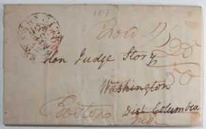 1817 USA letter Boston lawyer to Supreme Ct. Judge Story in Washington