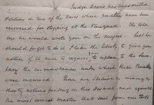 1817 USA letter Boston lawyer to Supreme Ct. Judge Story in Washington