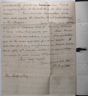 1817 USA letter Boston lawyer to Supreme Ct. Judge Story in Washington