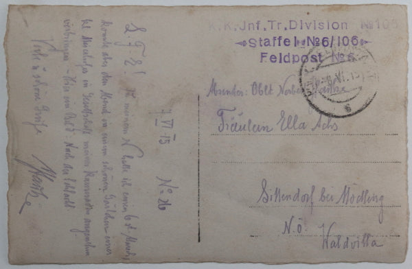 1915 WW1 battlefield burial Austrian-Hungarian soldiers KIA (Italy?)