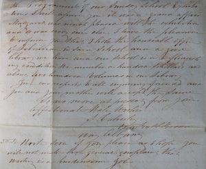 1851 USA letter from Albany to Turin NY, brewery, Sunday school