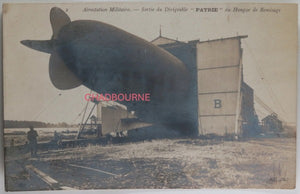c. 1907 France carte postale dirigeable ‘Patrie’ sortie du hangar