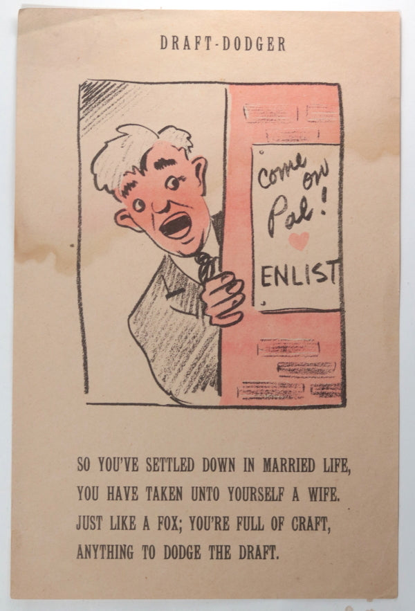  USA anti draft-dodging flyer WW1 (?)