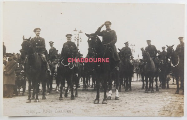1919 WW1 Liege Belgium photocards parade Canadian troops