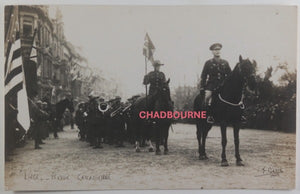 1919 WW1 Liege Belgium photocards parade Canadian troops