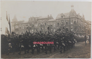 1919 WW1 Liege Belgium photocards parade Canadian troops