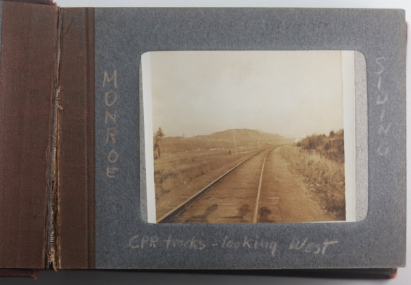 1907-08 Canada photo album Munroe Siding Lumber Camp Northern Ontario